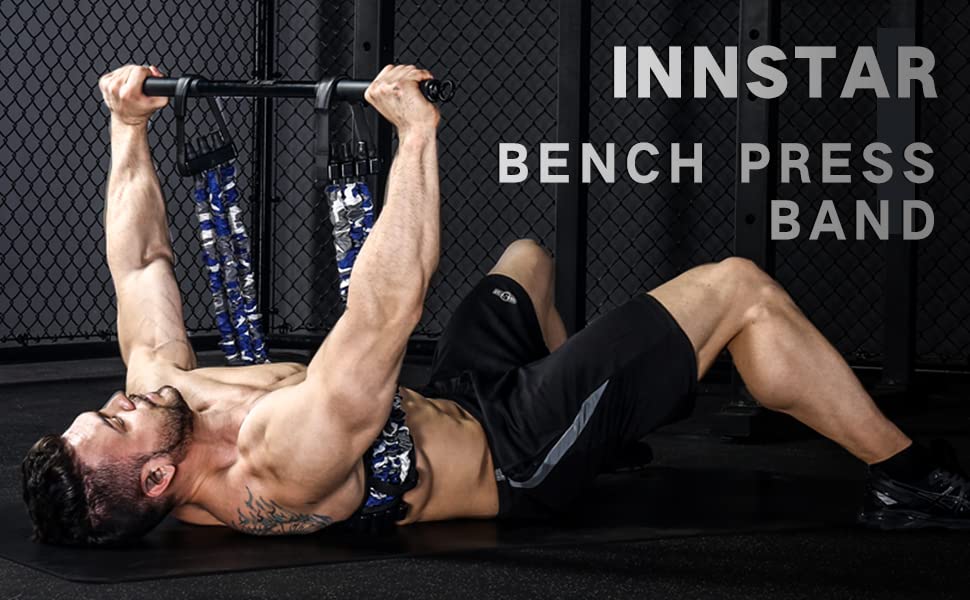 Innstar Bench Press Resistance Bands with Fixed Bar - DLC Fitness